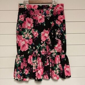 Eliza J Floral Ruffle Skirt